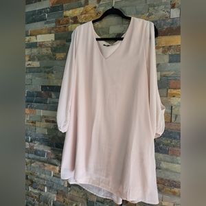 Lulus Shifting Dears Size L Blush Dress